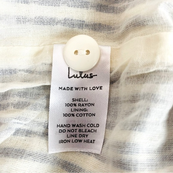 Lulus Laguna Blue Strip High Waist Shorts Size L - Picture 7 of 8